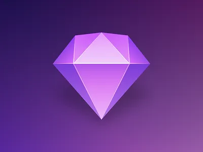Sketch Diamond diamond gem icon purple sketch