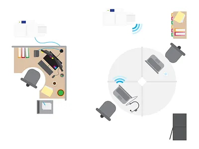 Office Space activity based working desks office