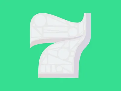 Typefight with Myself 7 decorative green numerals type typefight