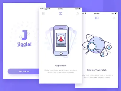 Exchange Phone Number Apps exchange icon illustration jiggle line icon onboarding phone shake top menu walktrough