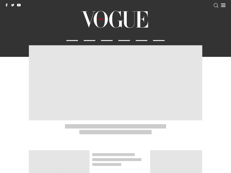 Bonnemarque WF Freebie Animated clean fashion free freebie grid illustrator layout vogue website wireframe