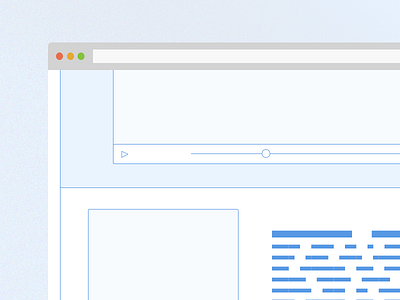 Wireframe for Product Site blokk blue landing product site ui ux webpage white wireframe