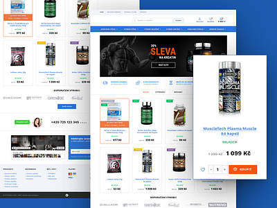 Fitness Shop template eshop prestashop template theme ui design ux design šablona