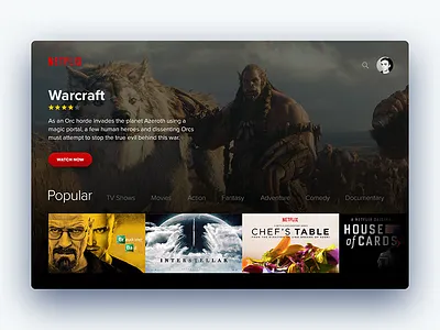 TV App - Daily UI - #025 app cinema daily ui design movies netflix smart tv tv tv shows ui video