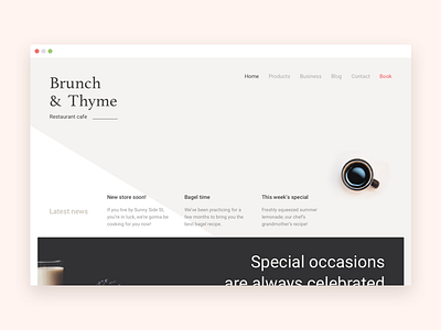 Bakery landing bakery desktop landing page restaurant site web