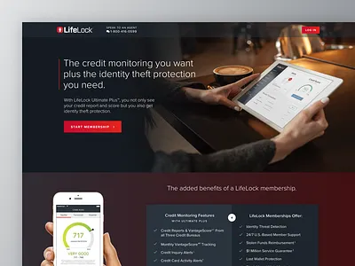 Credit Landing Page app credit landing page product web design website