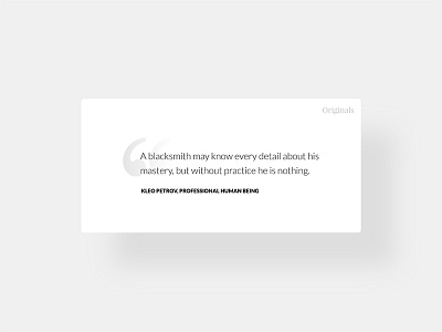 Hashnode Originals Quotes card design hashnode originals quote ui visual widget