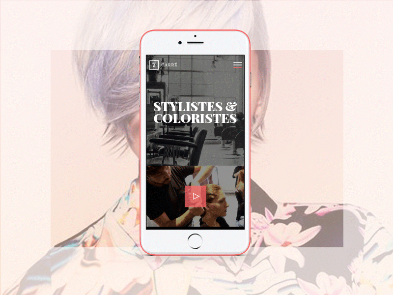 Web Design - Le 7carré beauty hair hair salon mobile design responsive design stylist web design