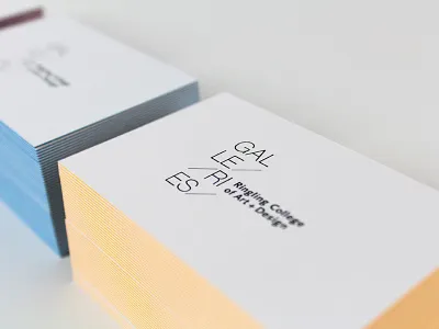 The Galleries at Ringling College of Art + Design business cards color edges edge painting letterpress logo minimal print