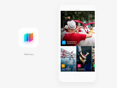 College Social Image Sharing Mobile App announcer app application date details event ios plan social social media ui ux