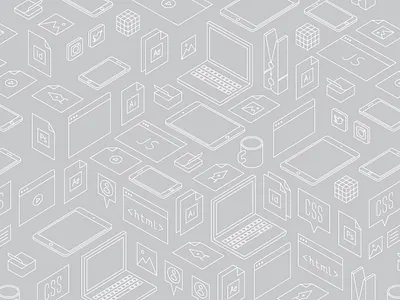 Orbital Pattern apps branding design digital flat icon illustration laptop pattern phone video web