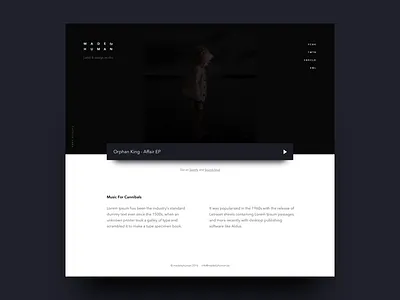 Label branding label music website