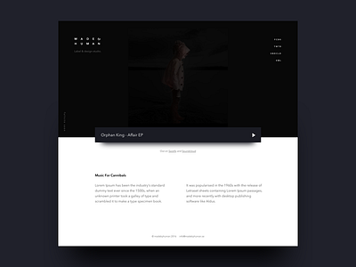 Label branding label music website
