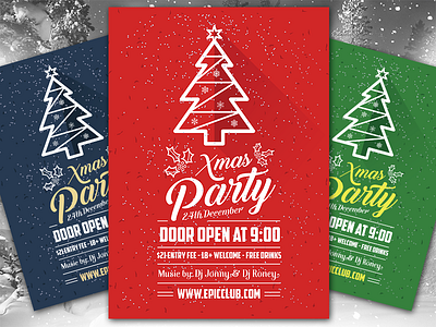 Free A4 Christmas Party Flyer Design Template & Mock-up PSD christmas flyer christmas party flyer flyer design freebie mockup mockup psd psd psd mockup