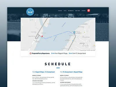 JTA Ferry Microsite design ferry jta microsite web design website