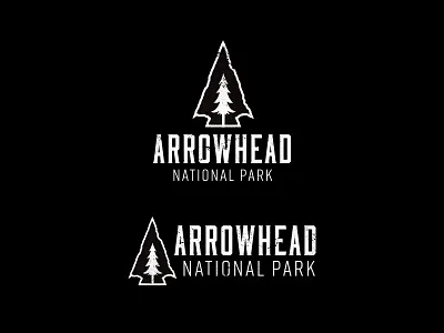Arrowhead National Park BW Logo Ideas and black logo national park white