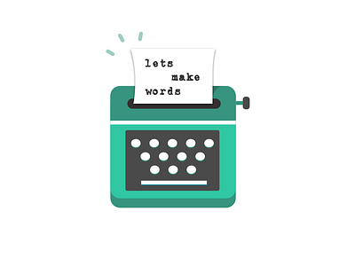 Typewriter Illustration art font game illustration logo old font type typewriter word