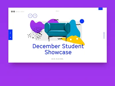 December Showcase design grilli type illustration landing layout school ui ux