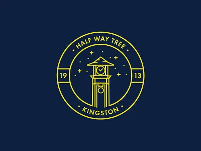 Half Way Tree Geofilter badge city clocktower geofilter half way tree owdesignz historic hwt jamaica kingston logo snapchat