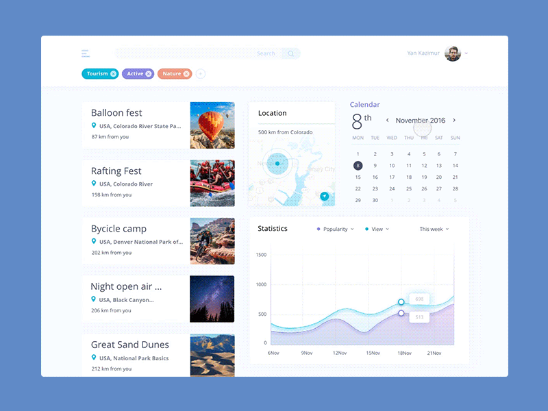 Adventure Guide debut filter guide location map service stats tag travel traveling trip web