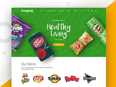 Landing Page - Healthy Living interface design responsive design uiux design web design