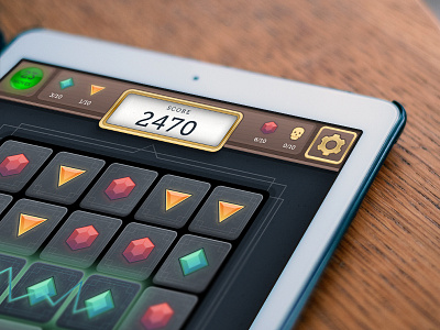 Match 3 Game game gems interface ipad match 3 pirate tile ui vector