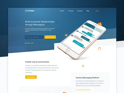Instaply Homepage corporate ui webdesign
