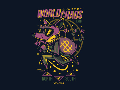 World Chaos apparel artwork clothing corrupt people illustration streetwear t shirt design urban art world chaos