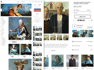 Shopping website art black cart clean ecommerce flat shopping shot ui ux website white