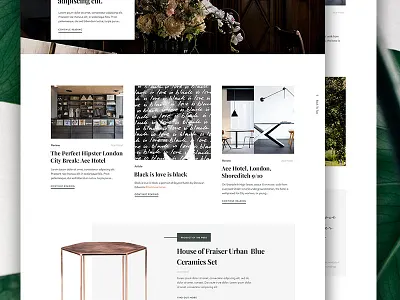 Maison Flâneur Blog blog clean e commerce fashion homepage homeware landing layout minimal ui web website