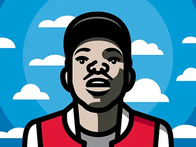 10 Day chance the rapper chicago hip hop illustration music portrait rap vector