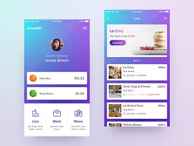 AroundU - Redesign concept android app ios location app map mobile navigation transportation ui ux