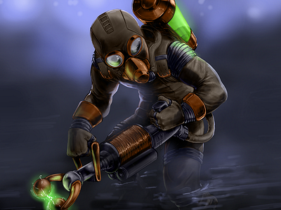 Illustration character illustration space water