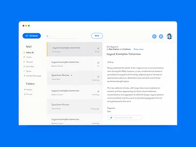 Inbox — UI Challenge 4 elements icons inbox layout mail ui