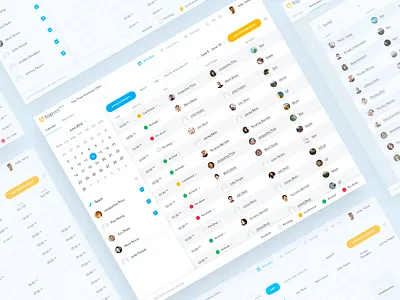 TopVet | Schedule app calendar contacts eleken list schedule table ui web wizzard