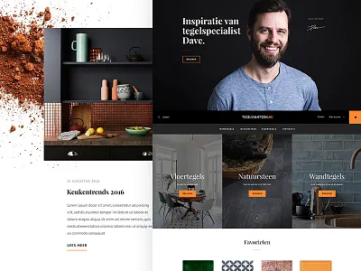 Tegelsvantoen homepage design flat homepage logo shopping webdesign webshop