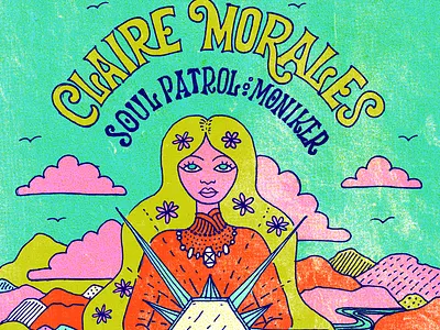 Gig Poster 70s groovy illustration texture typography