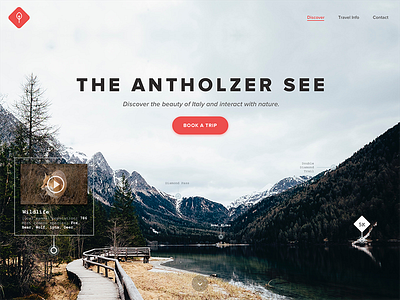 Daily UI #3: Landing Page (above the fold) ar augmented reality banner daily ui dailyui interactive landing page nature travel trips