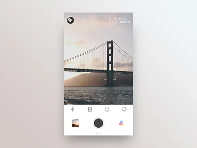 Camera UI android app camera clean image ios material design photo send simple ui ux