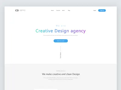 Home Page agency design designs homepage landing minimal ui ux web website zihad