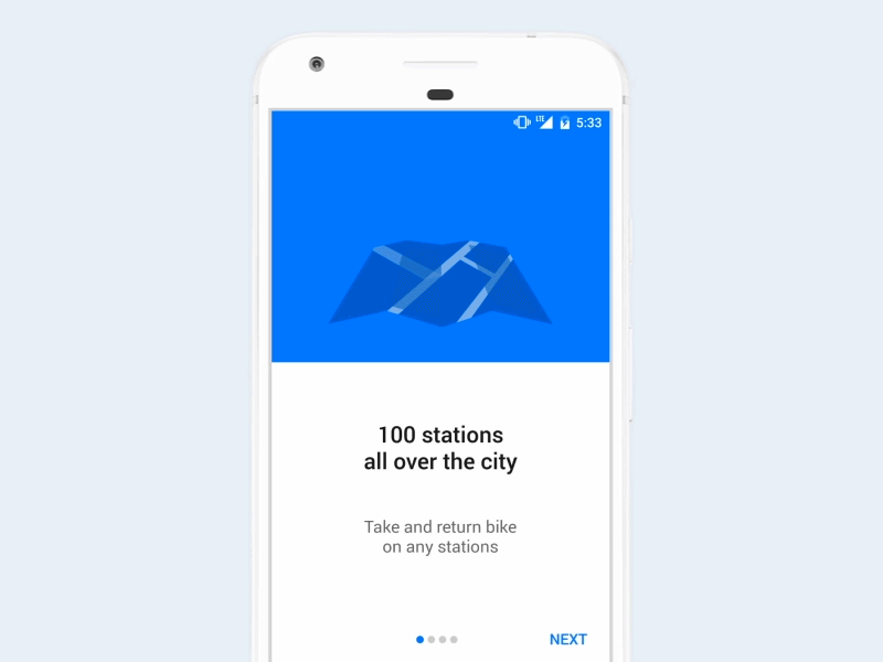 Velogorod Onboarding android animation app bicycle design mobile onboarding principle rent saint petersburg ui walkthroughs