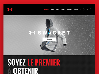 Under Armour Website black interface red siteweb ui under armour user ux white