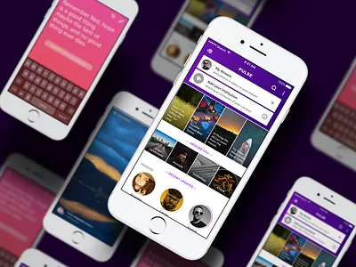 Pulse Dashboard android app camera campus streams dashboard design follow hyperlocal phone status ui ux
