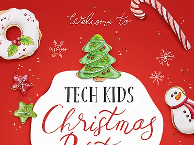 Kids Christmas Party poster christmas kids poster