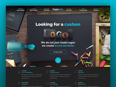 Logo Landing Page 2 agency dark color design featured landing logo muzli real objects ui user interface ux web design