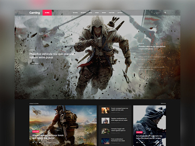 Coolist | Game Version ajax food game magazine news theme themeforest themewaves ui design ux design web design