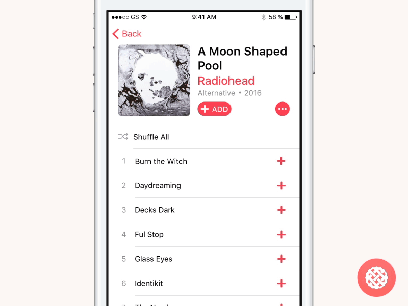 Apple Music 3D Touch 3d touch animation app apple blur default freebie ios list music protopie