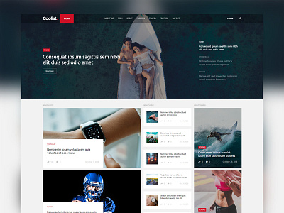 Coolist | News Version ajax food game magazine news theme themeforest themewaves ui design ux design web design