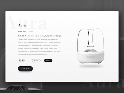 Product Details - Harman Kardon check out commerce speaker audio harman kardon landing page minimalist product page website