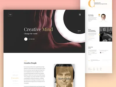 Creative Mind landing page agency clean creative creative design creative mind landing page modern motivational template ui ux web design